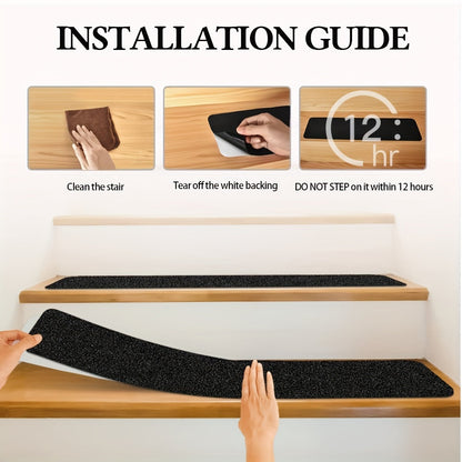 Norvo | 10-Pack Antislip Trapstrips – 80-Grip Zware Rubber voor Binnen & Buiten