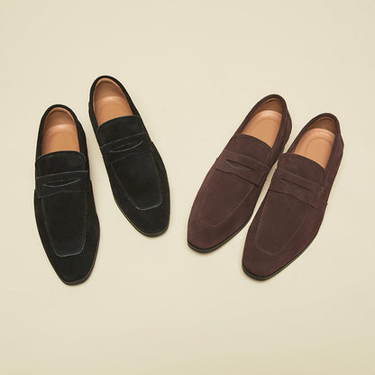 Tom Hollinger | Herren Wildleder Penny Loafer Klassische Slipper Schuhe