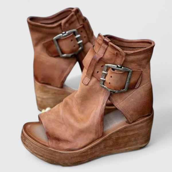 Rustikale Keil-Sandalen – Müheloser Stil mit Alltagskomfort Damen