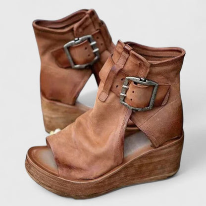 Rustikale Keil-Sandalen – Müheloser Stil mit Alltagskomfort Damen