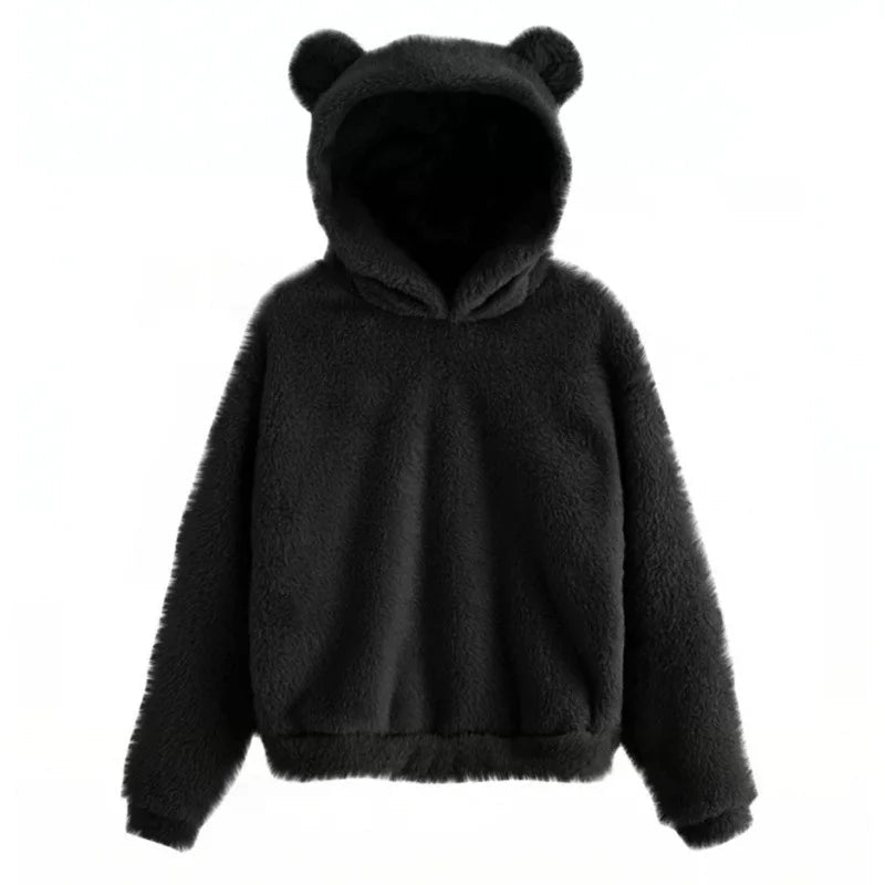 Elourie – Women’s Fleece Sweater with Bear Ears Hood