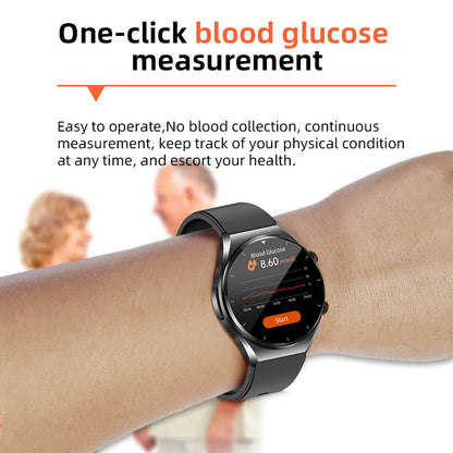 One-Click Bloedglucose|Bloedglucose Bloeddruk ECG|ECG HRV Hartslagmonitor Gezondheids Smartwatch
