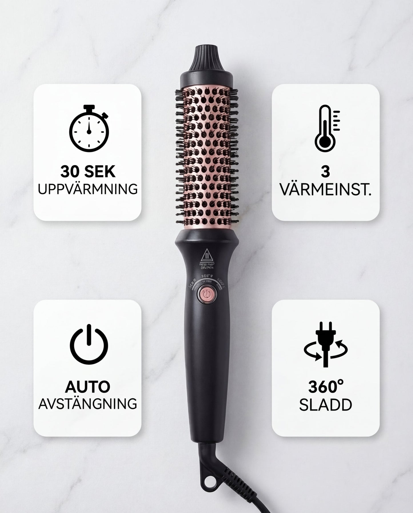 BlowoutPro | 3-i-1 Termisk Stylingborste