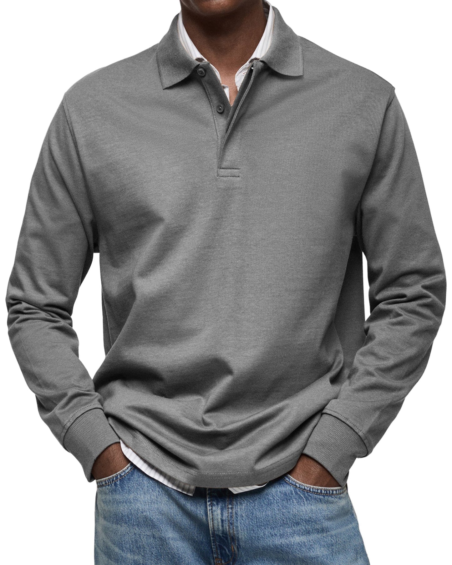 Lenoir - Chemise Poloshirt Casual à Manches Longues