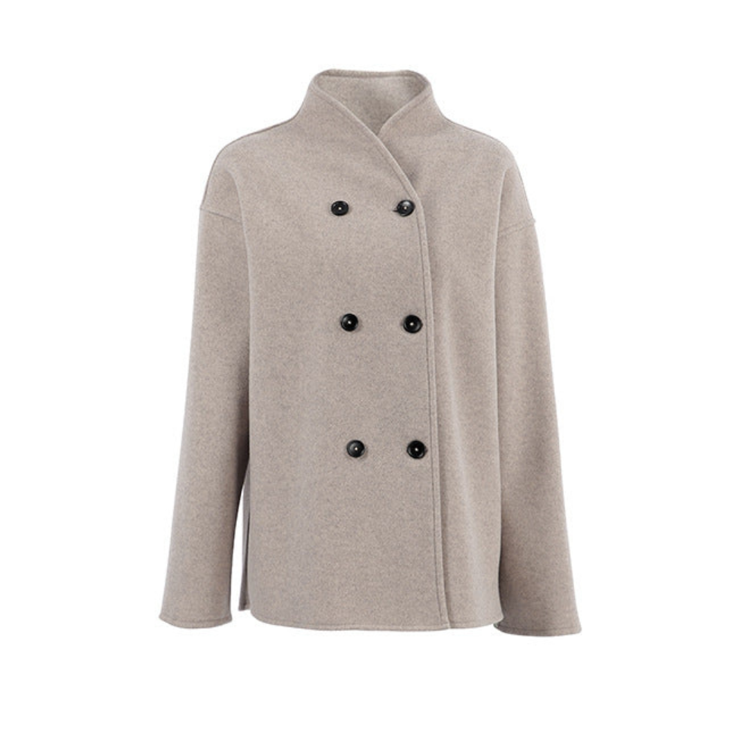 Zophia | Stylische übergroße Wolljacke mit Knöpfen