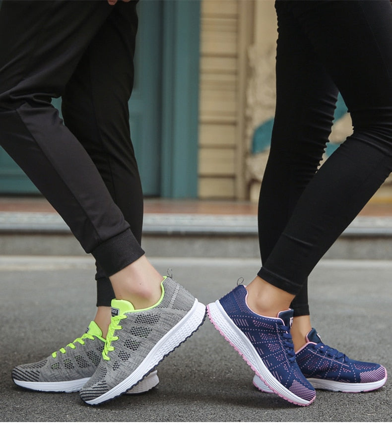 Dam Sneakers med Snörning för Ortopediskt Stöd