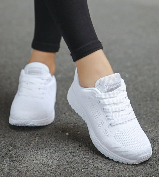 Dam Sneakers med Snörning för Ortopediskt Stöd