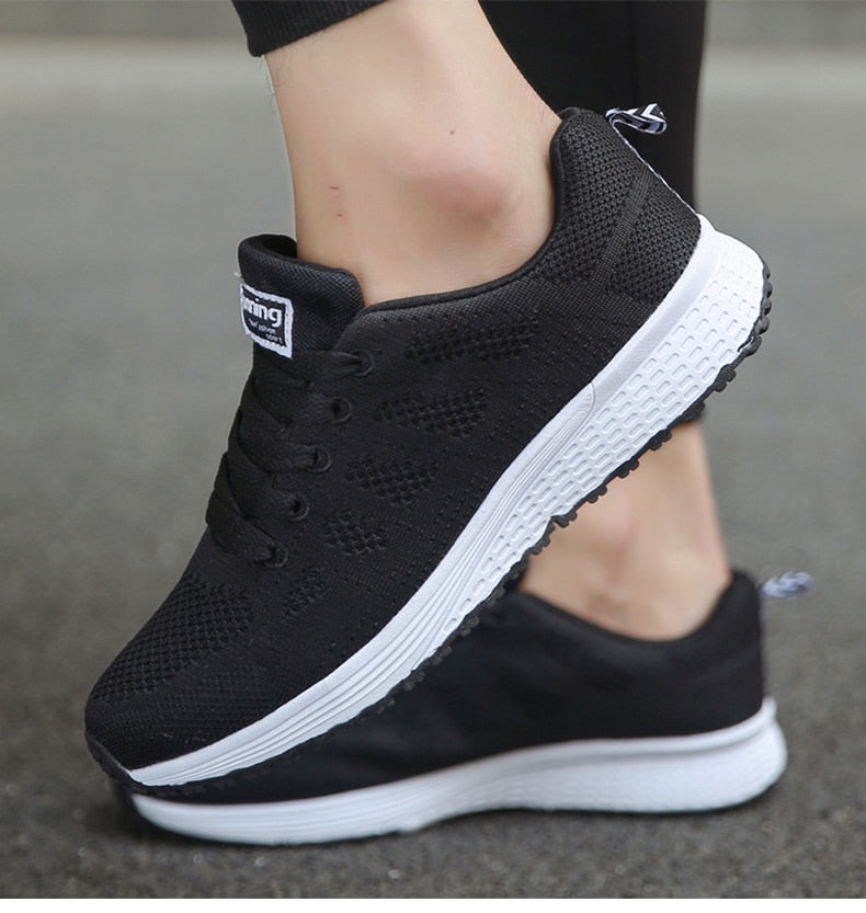 Dam Sneakers med Snörning för Ortopediskt Stöd