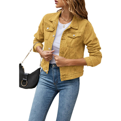 Women’s Denim Button Jacket – Lightweight Comfortable Stylish Casual Everyday Layering Outerwear