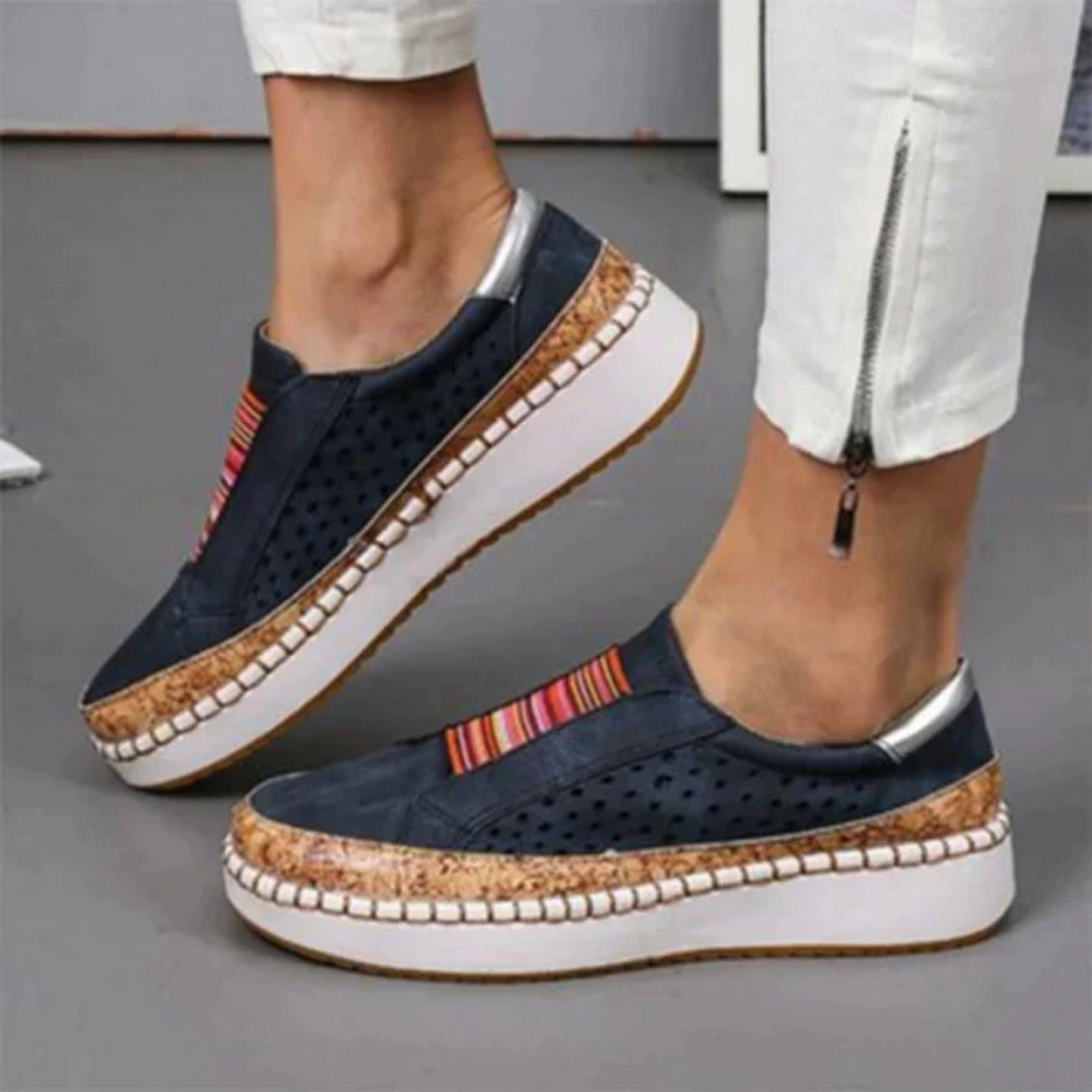 Baskets femme slip-on décontractées