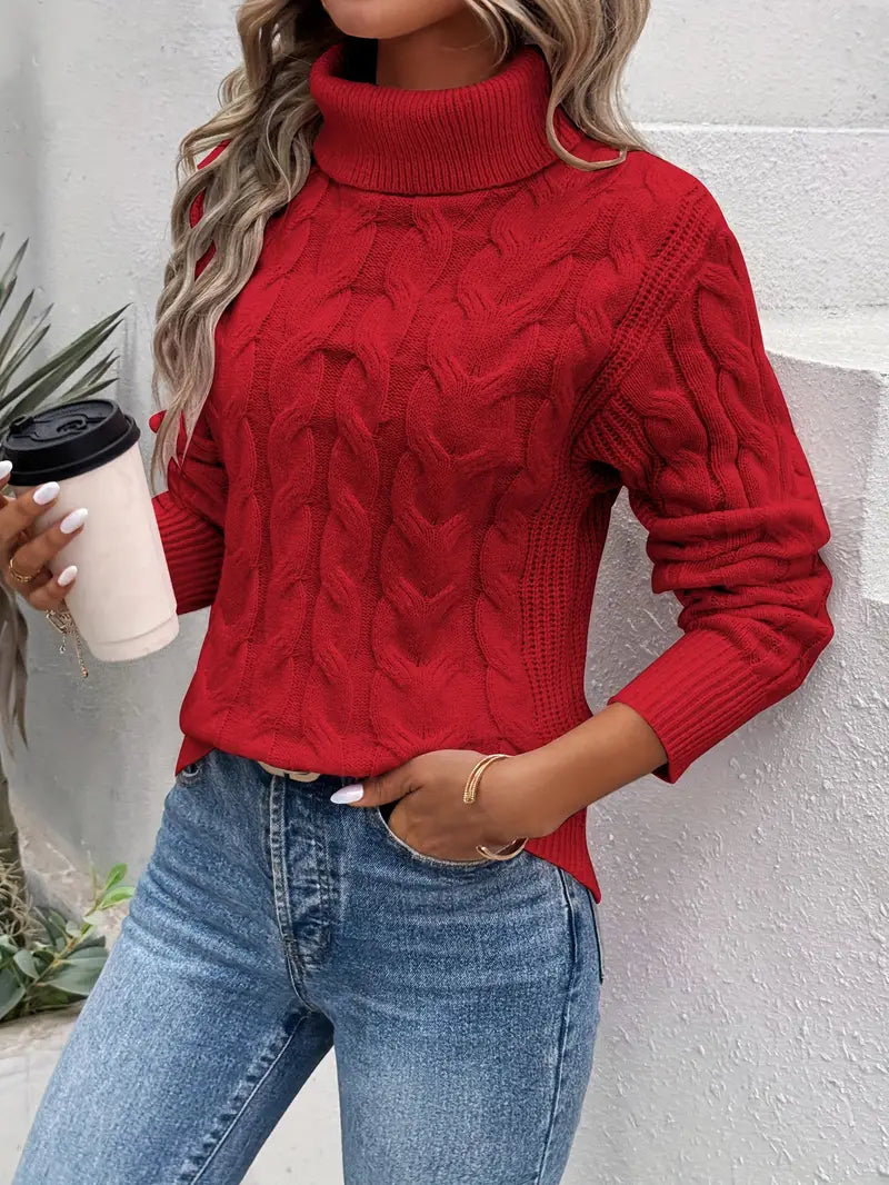 Charlotte™ - Elegant Tvinnad Polohalsad Tröja