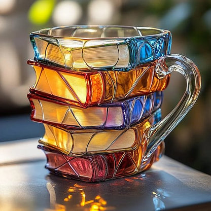 BuchBecher™ / Bemalte Buch-Tasse