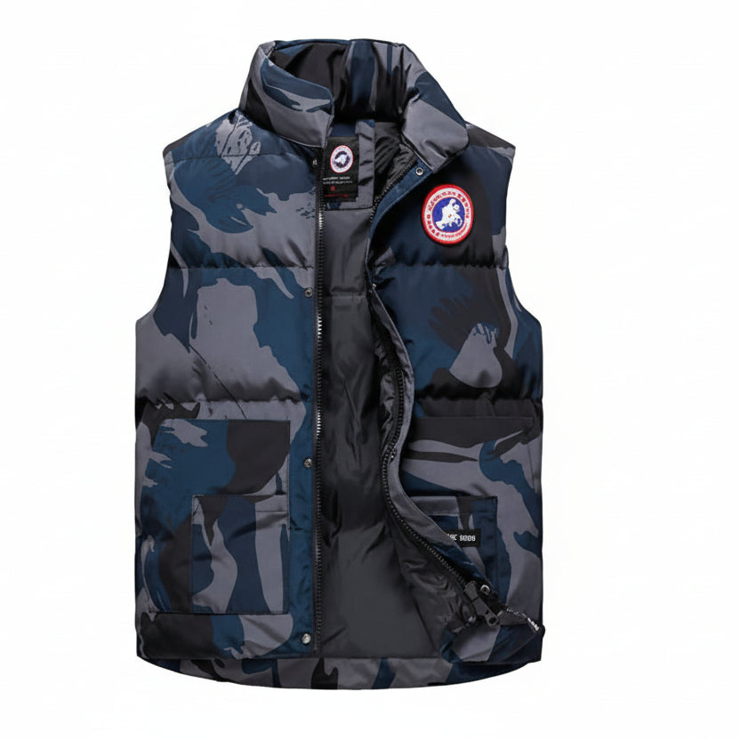 Men’s Quilted Gilet Padded Body Warmer Stand Collar Lightweight Outdoor Vest Casual Layering