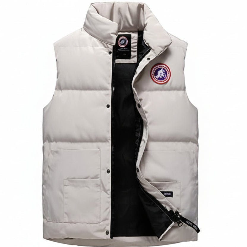 Men’s Quilted Gilet Padded Body Warmer Stand Collar Lightweight Outdoor Vest Casual Layering