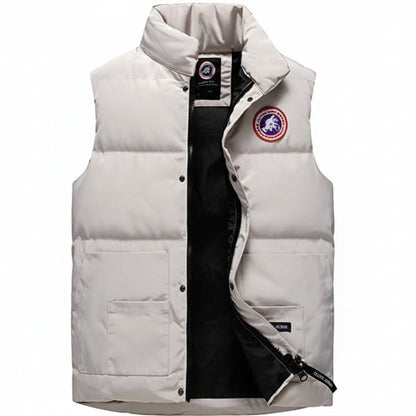 Men’s Quilted Gilet Padded Body Warmer Stand Collar Lightweight Outdoor Vest Casual Layering