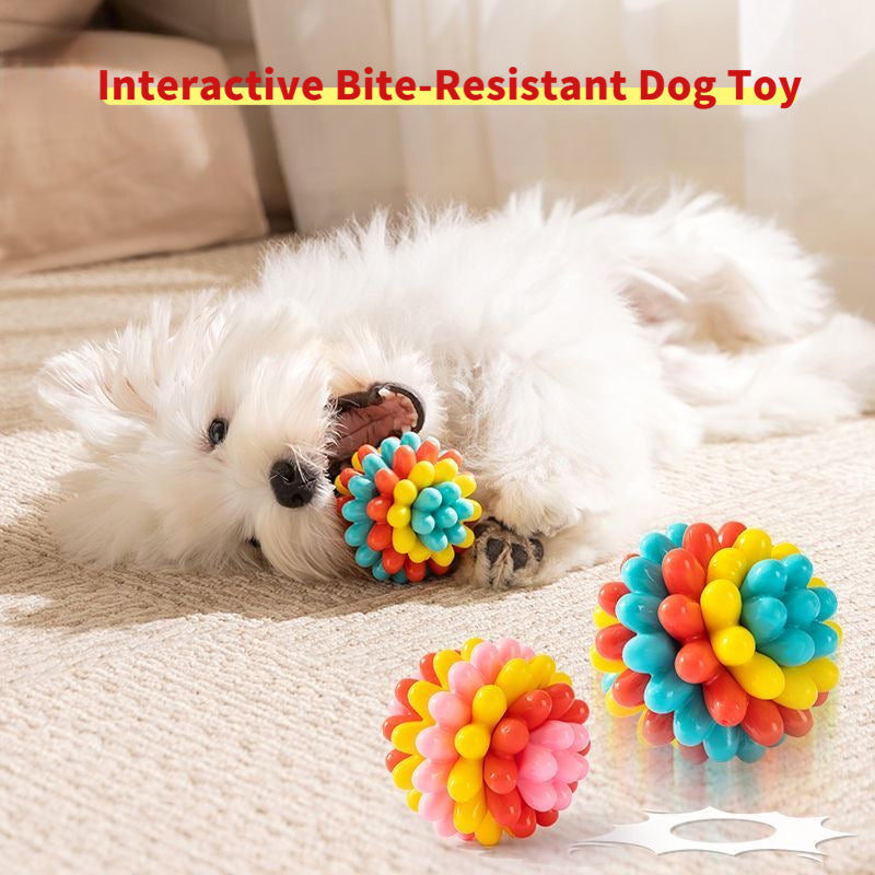 Dog Dental Chew Ball Toy – Rubber Teething & Teeth Cleaning Toy for Dogs