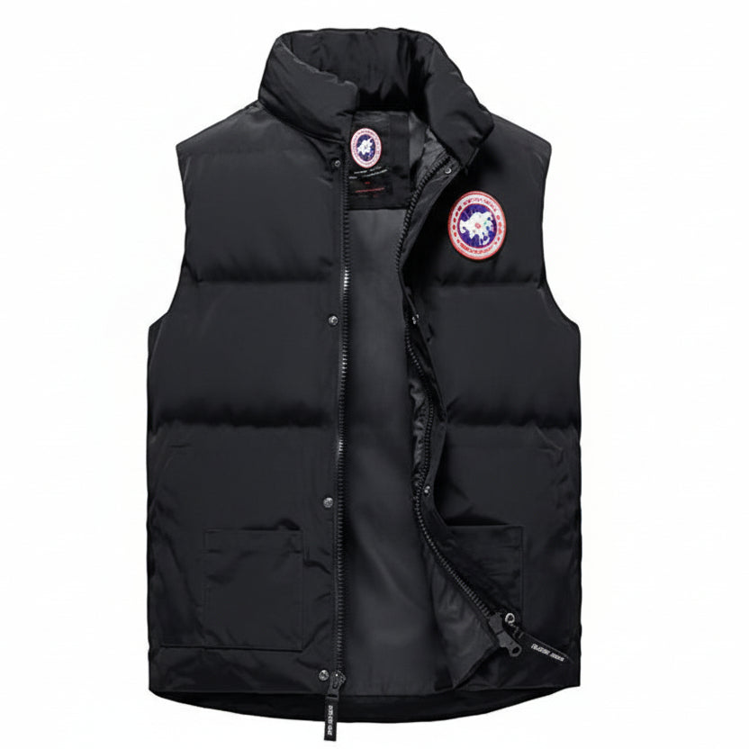 Men’s Quilted Gilet Padded Body Warmer Stand Collar Lightweight Outdoor Vest Casual Layering