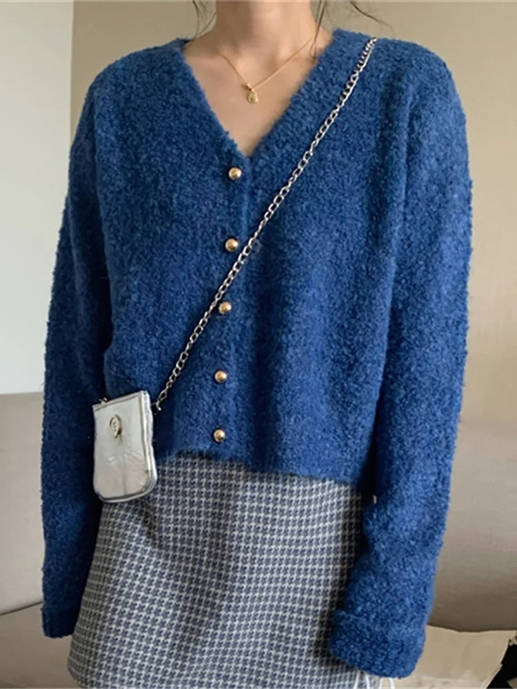 Flauschige Strickjacke