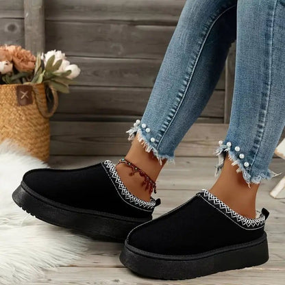 Gemütliche Keilstiefeletten mit Kunstpelzfutter