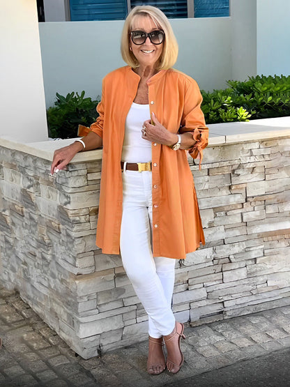 Liora™  |  Long Button-Up Shirt Jacket (Today only: Buy 1, Get 1 Free!)