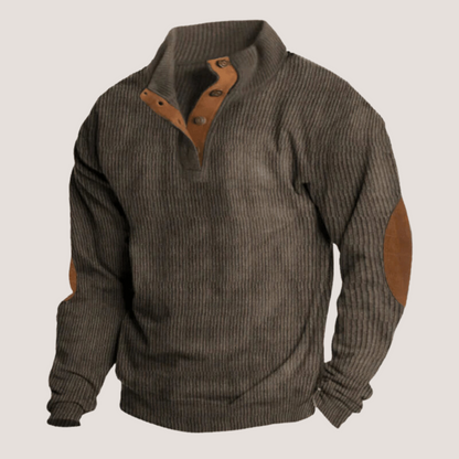 Friedrich - Ribbed Sweater with Buttons