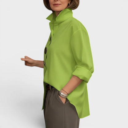 Élodie™ | Blouse chic à col montant