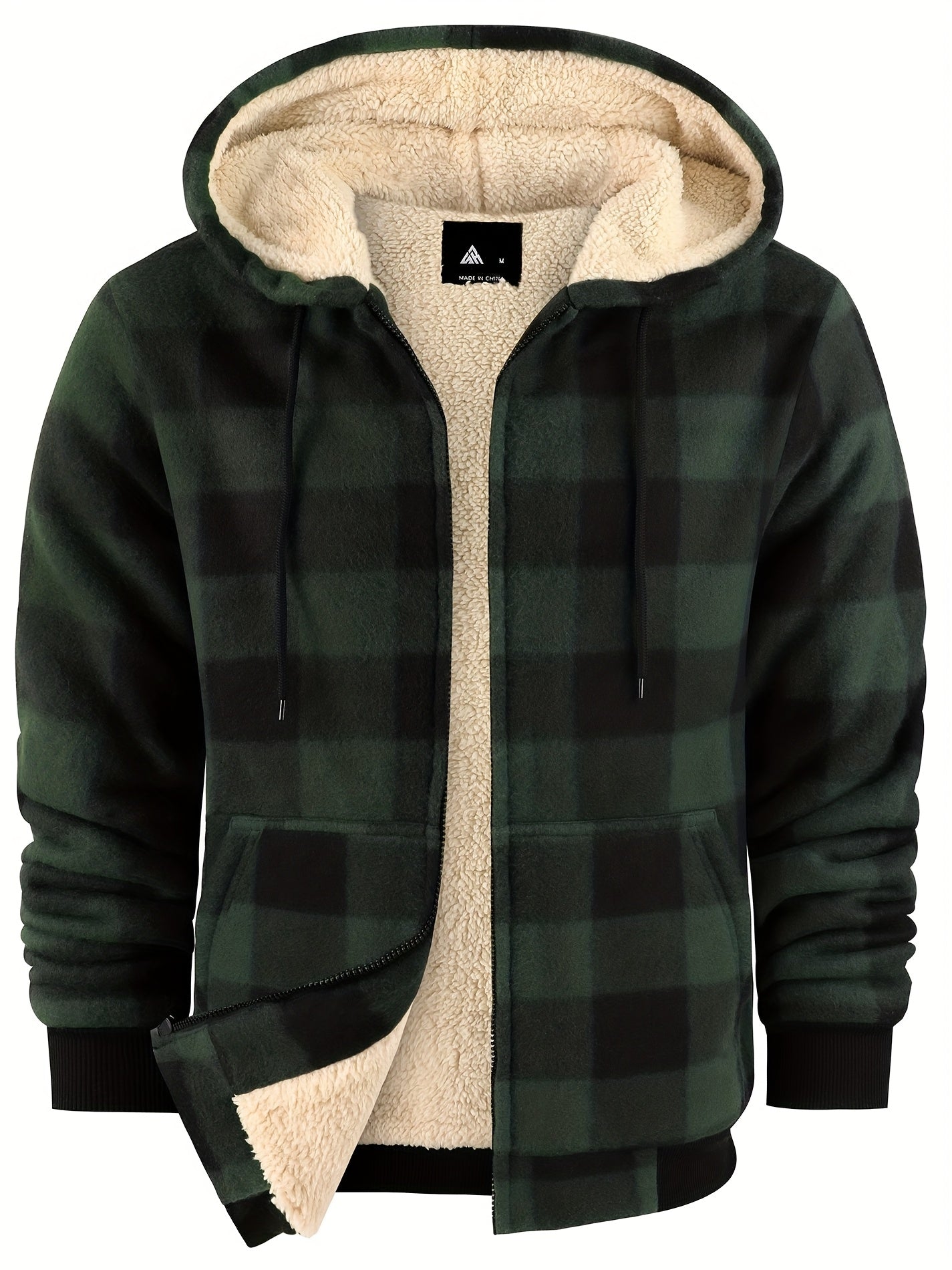 Luthar | Heren fleece hoodiejack voor zware omstandigheden – Warme winterjas met verstelbare capuchon