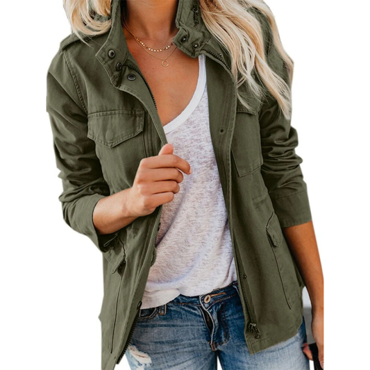 Damen Reißverschluss Kapuzenjacke | Lässig
