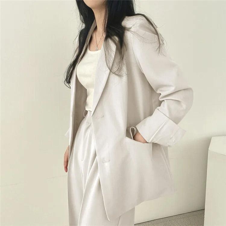 Hailey | Women Tailored Suit set z Long blazer