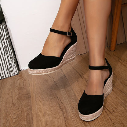 Tyylikkäät Wedge Espadrille Sandalet Naisille-Sandaalit-EmiyoSuomi