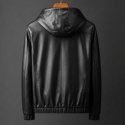 Parker Hooded Leather Jacket