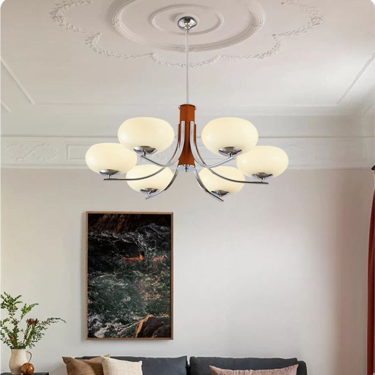 Lunaro | Bauhaus Pendelleuchte mit 3/5 Opalglas-Köpfen