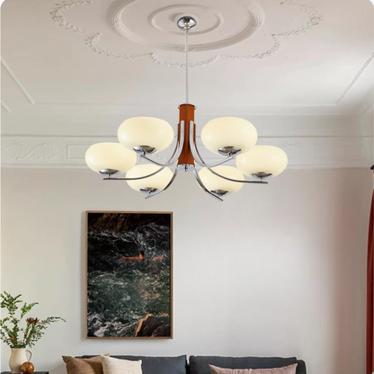 Lunaro | Bauhaus Pendelleuchte mit 3/5 Opalglas-Köpfen