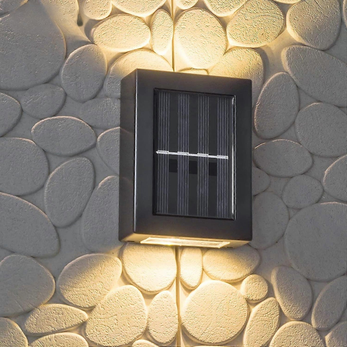 Solar LED Wandleuchte Außen, IP65, Up & Down Licht, Kabellos