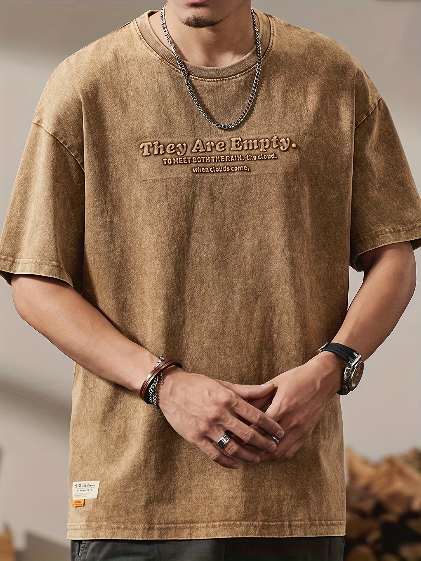 Gorran | Heren Vintage Washed T-Shirt – Korte Mouwen, Loszittend, Casual Zomer Katoenen Tee