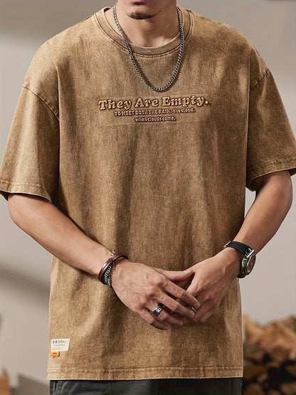 Gorran | Heren Vintage Washed T-Shirt – Korte Mouwen, Loszittend, Casual Zomer Katoenen Tee