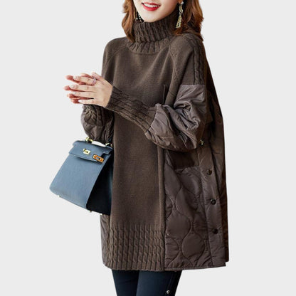 Iulia | Pulover oversize cu guler înalt