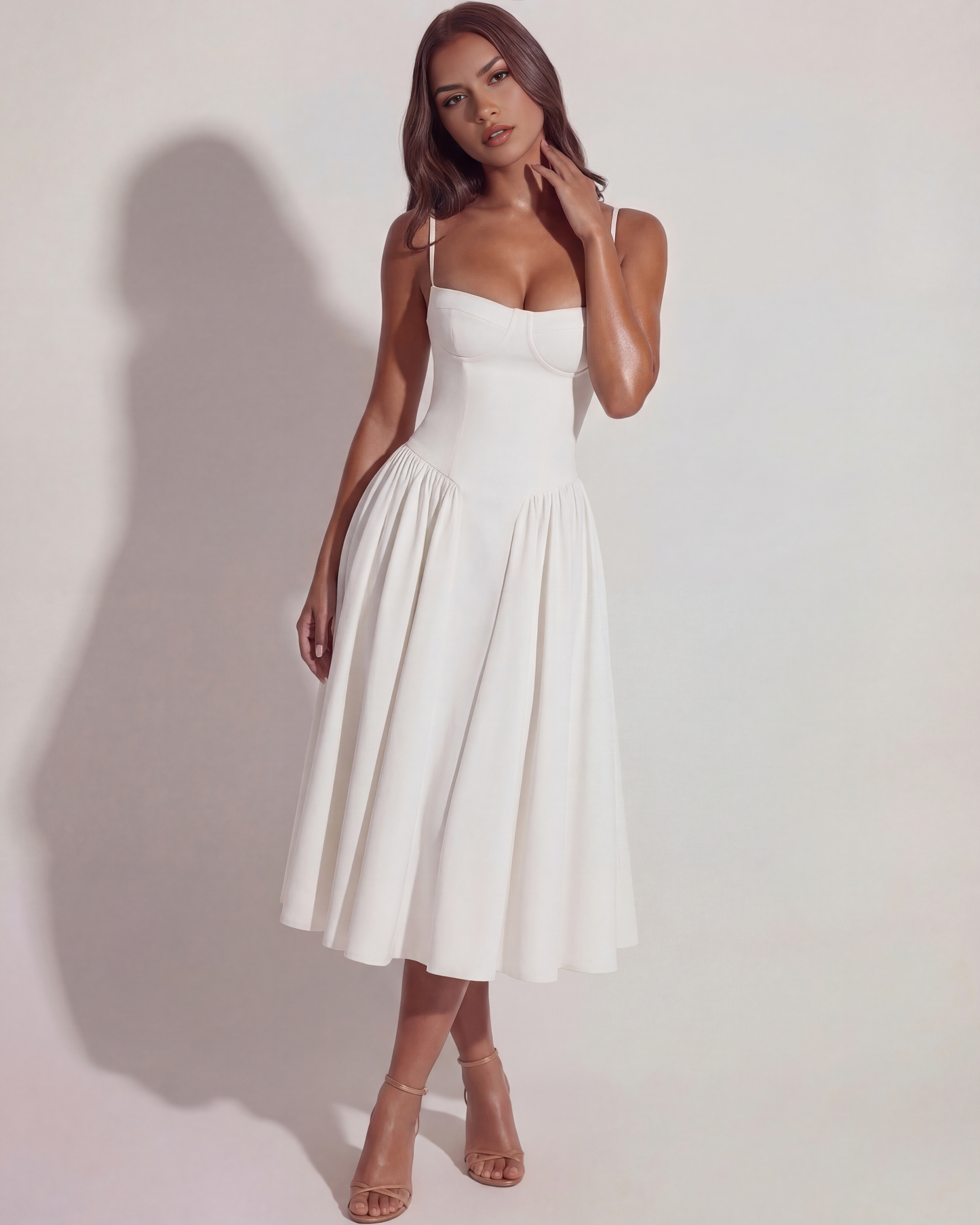 Francesca™ – Romantisk Midi Sommerkjole