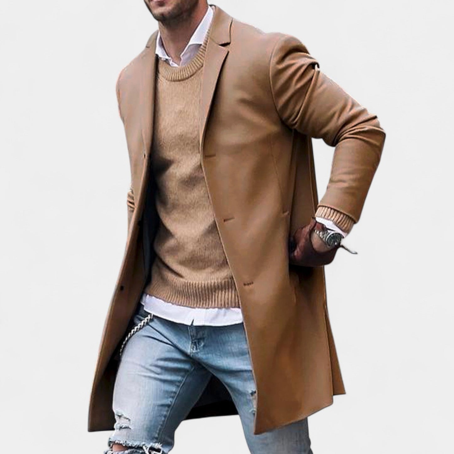 Daniel – Elegantní pánský kabát s klopou