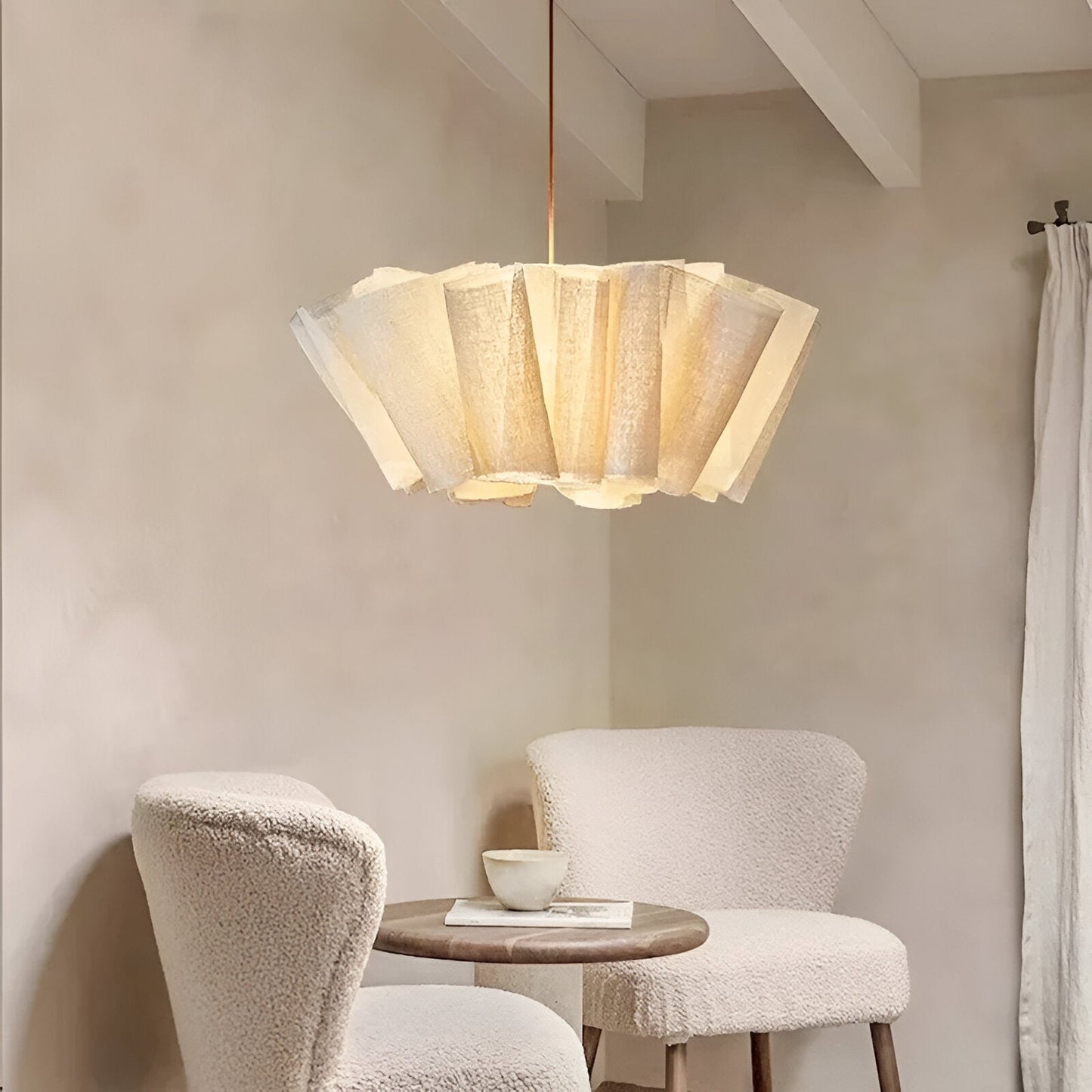 Solmara - Nordic Crème Stoffen Hanglamp