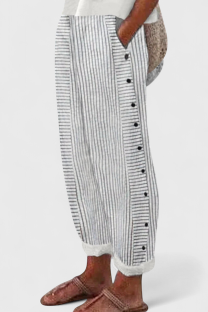 Isoldean Pantalones Cortos de Verano a Rayas