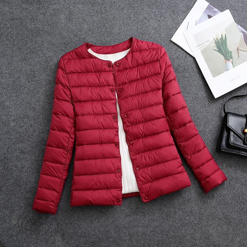 Giacca isolante leggera da donna – Indumento interno corto con scollo rotondo