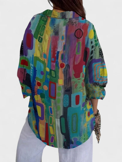 Annie | Elegant Geometric Pattern Blouse