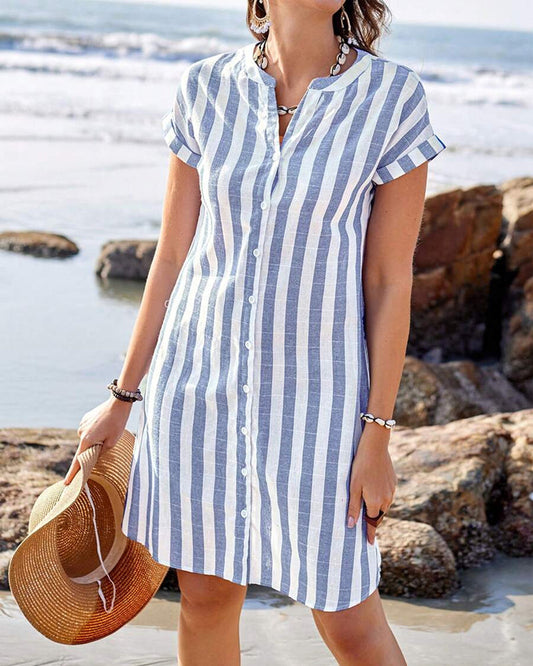 FENAYA - Striped Shirt Dress