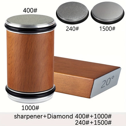 Schleifstein-Set EdgeCraft DuoSharp | Diamantsteen met Magnetische Bevestiging | 15° & 20° Slijp Hoek | Hout & Metaal