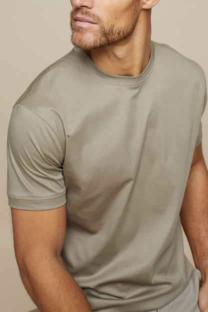 Glänzendes & Weiches Herren T-Shirt aus Mercerisierter Baumwolle – Leon