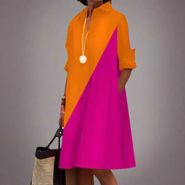 Elizabeth | Relaxed Fit Collared Midi Dress