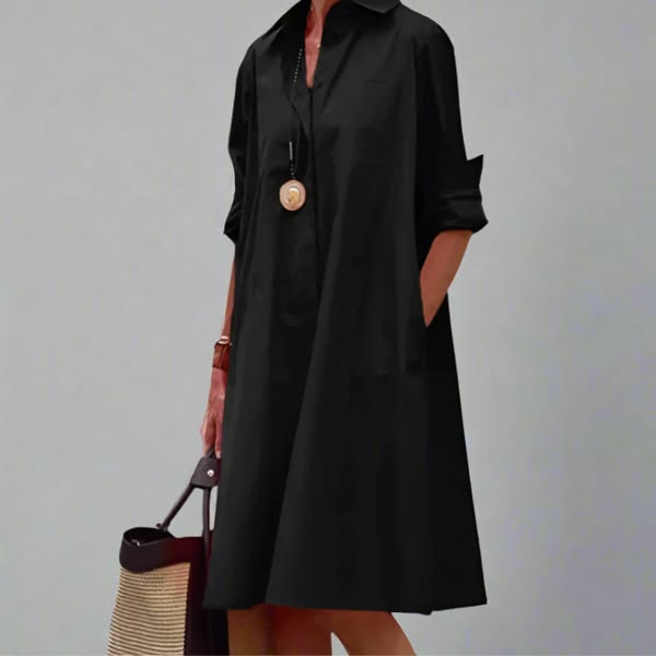 Elizabeth | Relaxed Fit Collared Midi Dress