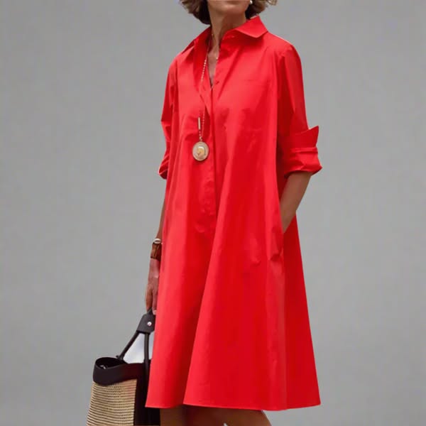 Elizabeth | Relaxed Fit Collared Midi Dress