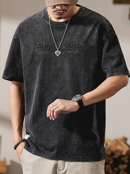 Gorran | Heren Vintage Washed T-Shirt – Korte Mouwen, Loszittend, Casual Zomer Katoenen Tee